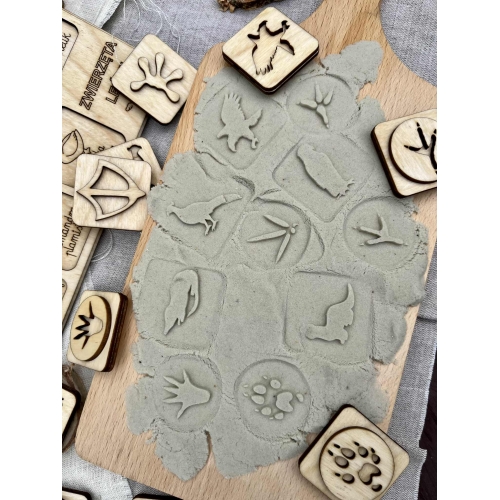 Zestaw trzech układanek- tropy zwierząt leśnych